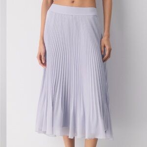 Aritzia Light Purple Pleated Midi Skirt